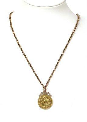 Lot 33 - A gold guard chain