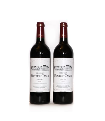 Lot 111 - Chateau Pontet Canet, 5eme Cru Classe, Pauillac, 1996, (2)
