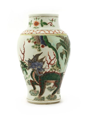 Lot 74 - A Chinese famille verte vase