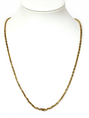 Lot 175 - A 9ct gold rectangular link chain