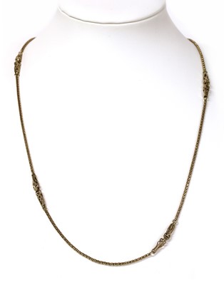 Lot 36 - A gold fancy link chain