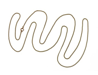 Lot 35 - A gold curb link guard chain