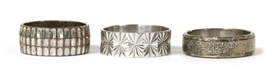 Lot 148 - Three white gold wedding rings