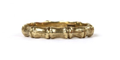 Lot 88 - A 9ct gold bamboo ring