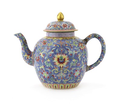 Lot 309 - A Chinese famille rose teapot and cover