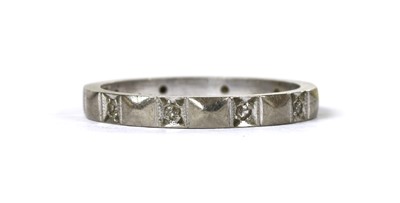 Lot 149 - A white gold diamond set band ring