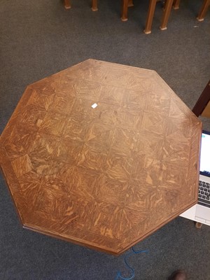 Lot 120 - A Howard & Sons oak octagonal centre table
