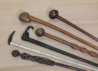 Lot 68 - Six walking sticks