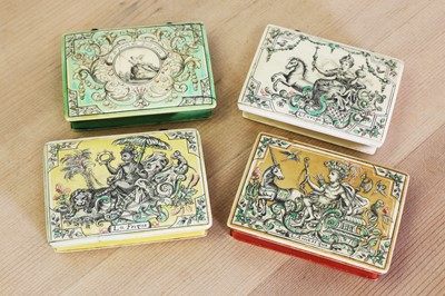 Lot 623 - Four Louis XV ivory gaming boxes