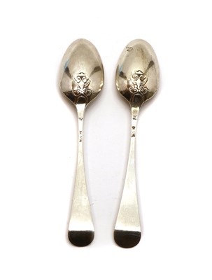Lot 23 - Two 18th century silver teaspoons