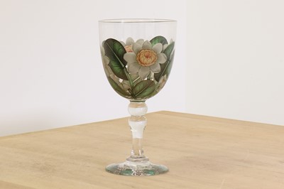 Lot 327A - A Richardson glass goblet
