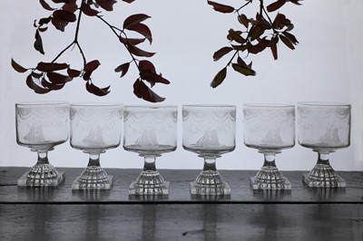 Lot 301 - A group of six glass rummers