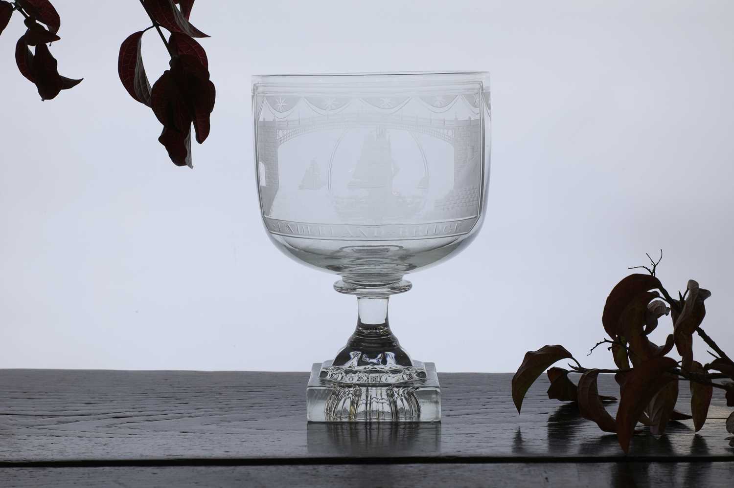 Lot 299 - A large Sunderland glass rummer