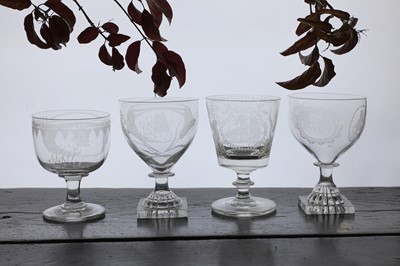 Lot 298 - A group of glass shipping rummers