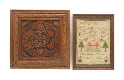 Lot 88 - A Victorian needlework sampler