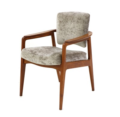 Lot 392 - A Danish teak lounge armchair