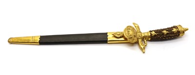 Lot 136 - A German hunting knife and scabbard