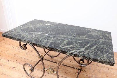 Lot 279 - A steel and brass baker's table