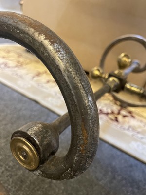 Lot 279 - A steel and brass baker's table