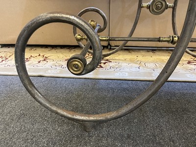 Lot 279 - A steel and brass baker's table