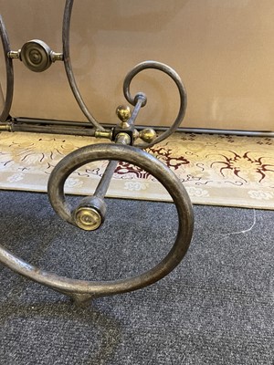 Lot 279 - A steel and brass baker's table