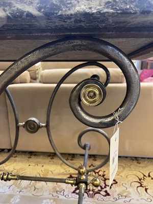 Lot 279 - A steel and brass baker's table