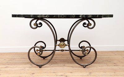 Lot 279 - A steel and brass baker's table