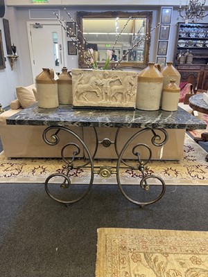 Lot 279 - A steel and brass baker's table