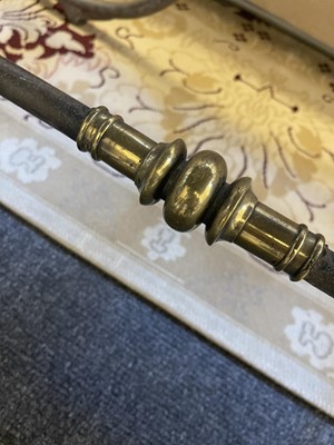 Lot 279 - A steel and brass baker's table