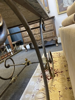 Lot 279 - A steel and brass baker's table