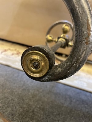 Lot 279 - A steel and brass baker's table