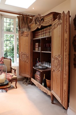 Lot 92 - A Louis XVI pine armoire