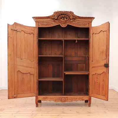 Lot 92 - A Louis XVI pine armoire