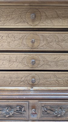 Lot 150 - A Black Forest carved wooden table cabinet