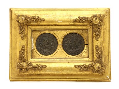 Lot 130 - A pair of Grand Tour style bronze plaques