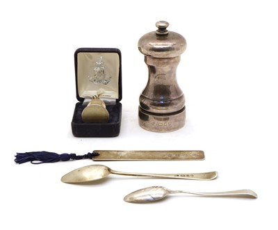 Lot 13 - A silver pepper mill