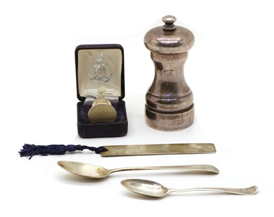 Lot 13 - A silver pepper mill