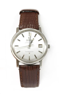 Lot 1303 - A gentleman's stainless steel Omega 'Constellation' automatic strap watch
