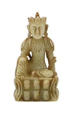 Lot 79 - A Chinese jade bodhisattva