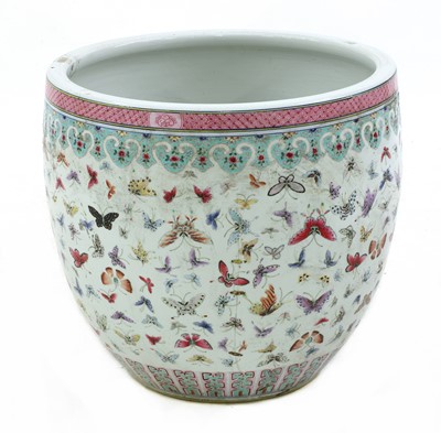 Lot 54 - A Chinese famille rose fishbowl