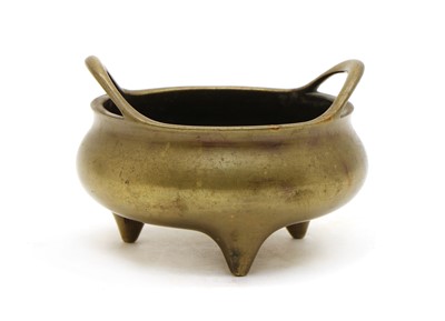 Lot 114 - A Chinese bronze censer