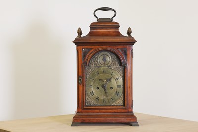 Lot 801 - A George III polished fruitwood table clock