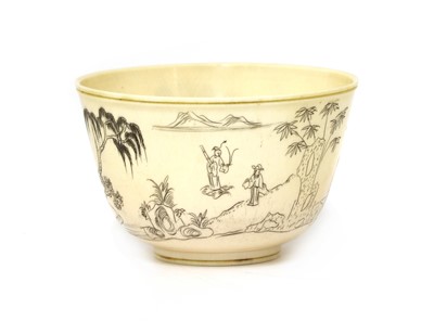 Lot 172 - A Chinese ivory bowl