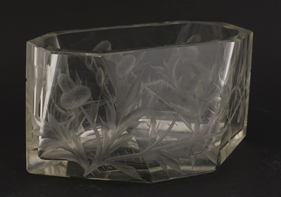 Lot 85 - A Moser intaglio cut-glass vase