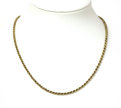 Lot 176 - An Italian gold rope link chain
