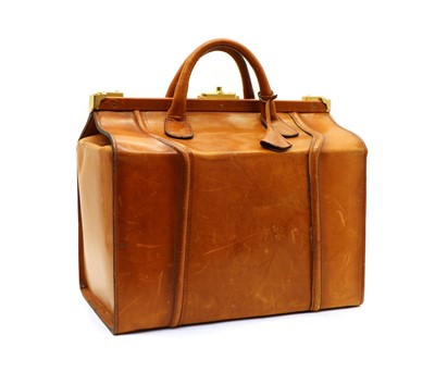 Lot 248 - A brown leather Gladstone bag