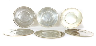 Lot 40 - A group of six silver plated chargers