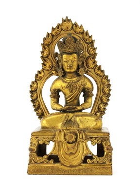 Lot 128 - A Chinese gilt-bronze bodhisattva