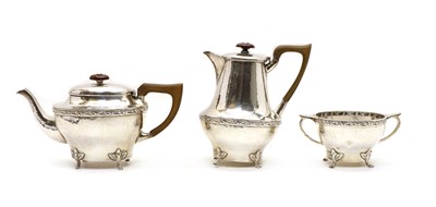 Lot 18 - A three piece silver tea service