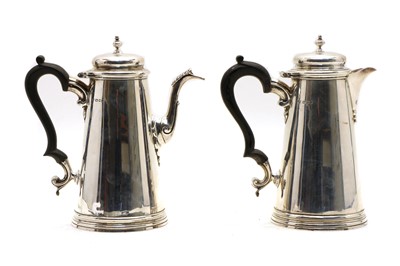 Lot 17 - A silver coffee pot